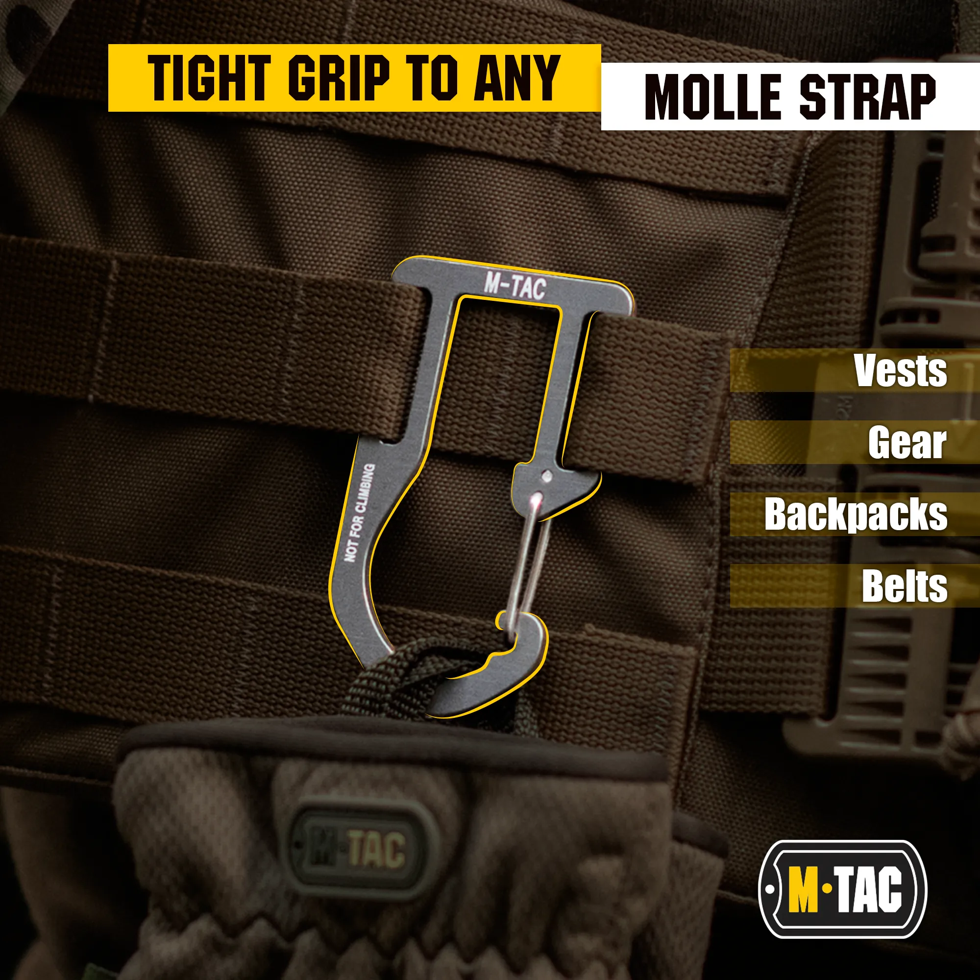 M-Tac Aluminum Carabiner for Backpack Molle
