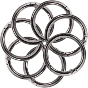 MAGICLULU Key Chain Rings 10PCS Spring O Ring 1.5 Inch Metal Round Carabiner Clip Circle Key Ring Clips for Keychain Buckle Bags Purse Handbag Craft Jewelry Making Keychain Clip