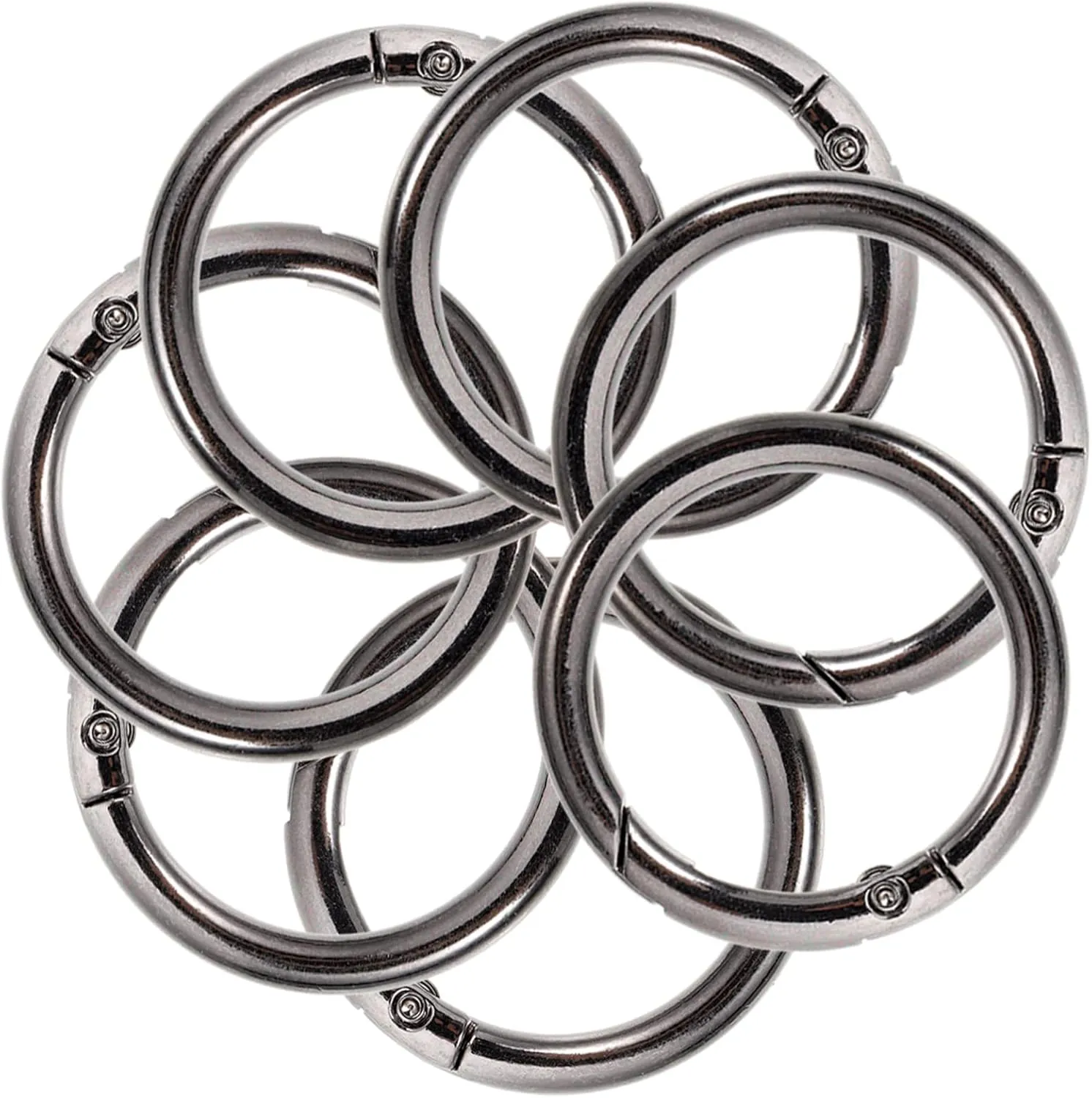 MAGICLULU Key Chain Rings 10PCS Spring O Ring 1.5 Inch Metal Round Carabiner Clip Circle Key Ring Clips for Keychain Buckle Bags Purse Handbag Craft Jewelry Making Keychain Clip