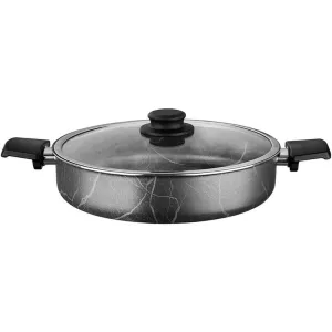 MARBLE LOW CASSEROLE POT 32 cm (12.6")