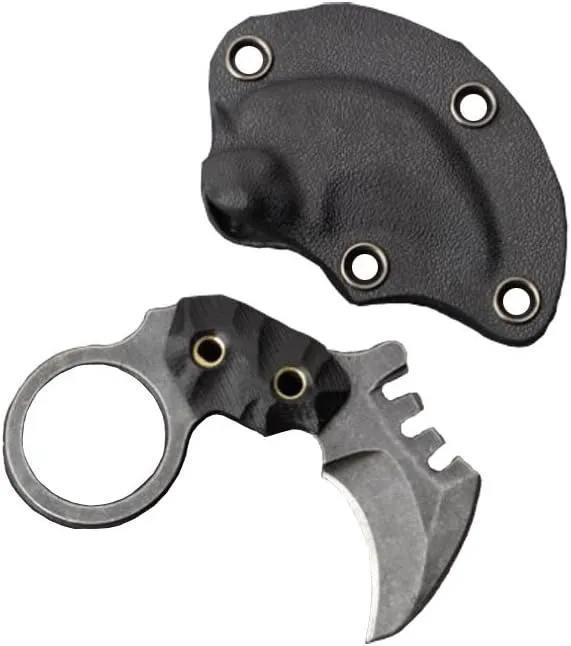 MASALONG Outdoor Survival Claw Mini Small Tactical Knife Bear Fixed Blade Knife with Sheath