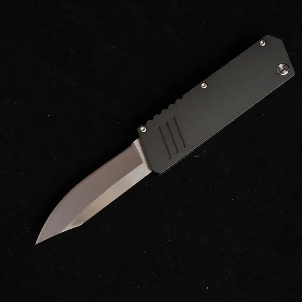 MASALONG Survival Camping D2 Folding Knife, Outdoor EDC Tactical Knife knife (grey)