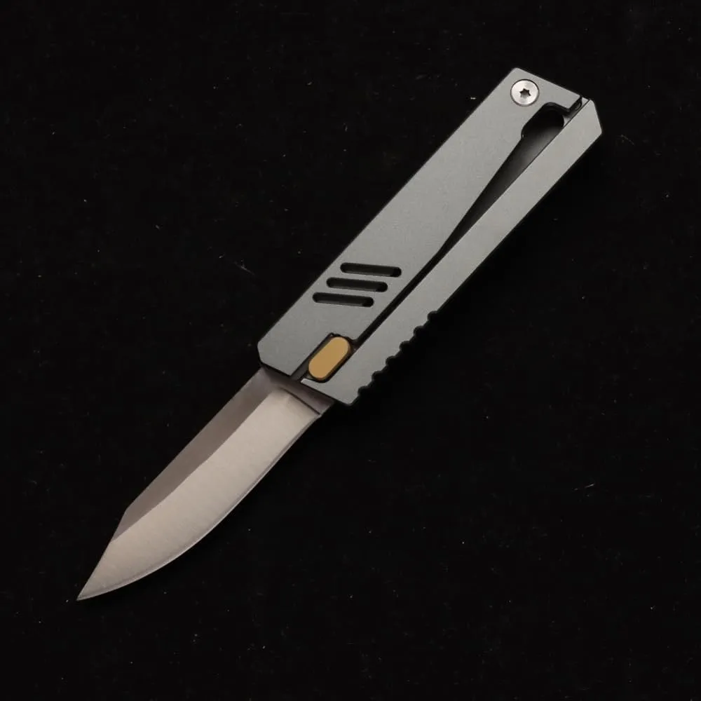 MASALONG Survival Camping D2 Folding Knife, Outdoor EDC Tactical Knife knife (grey)