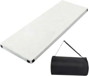 Memory Foam Travel Mattress for Camping Compact and Lightweight with Zippered Cover and Carry Bag