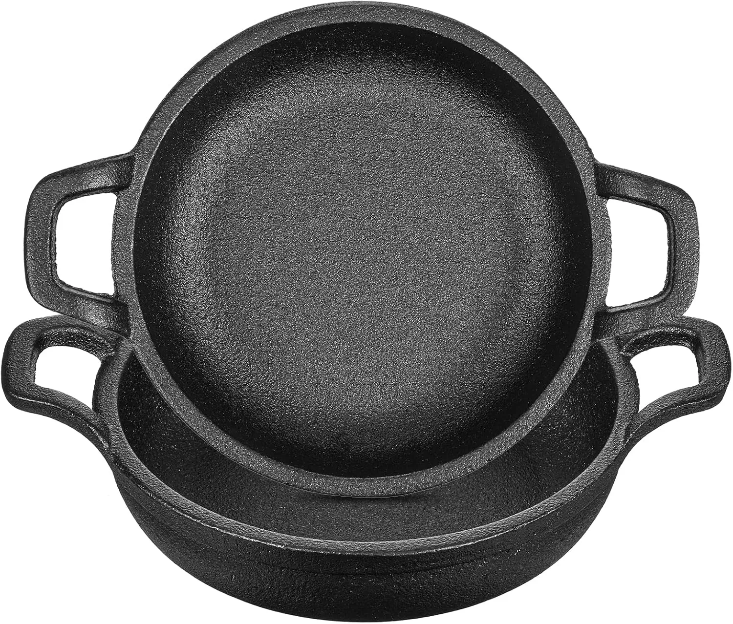 Mini Cast Iron Skillets 4.25 x 4.25 x 1.1 Inch Cast Iron Pan Small Ramekin Set Black Casserole Dish Cookware Oven Safe Mini Skillets for Kitchen Indoor Outdoor Picnic (2 Pack)