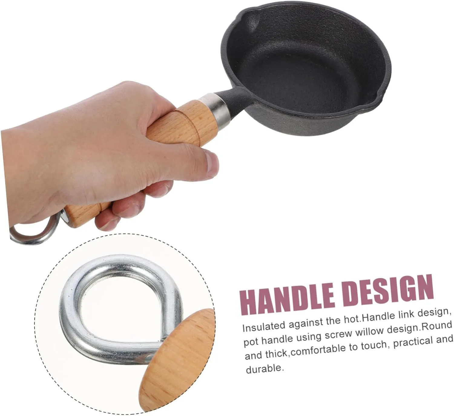 Mini Iron Frying Pan Heat Resistant Kitchen Gadget for Frying Eggs Pancakes and Burgers Multi Functional Cooking Utensil for Home Use