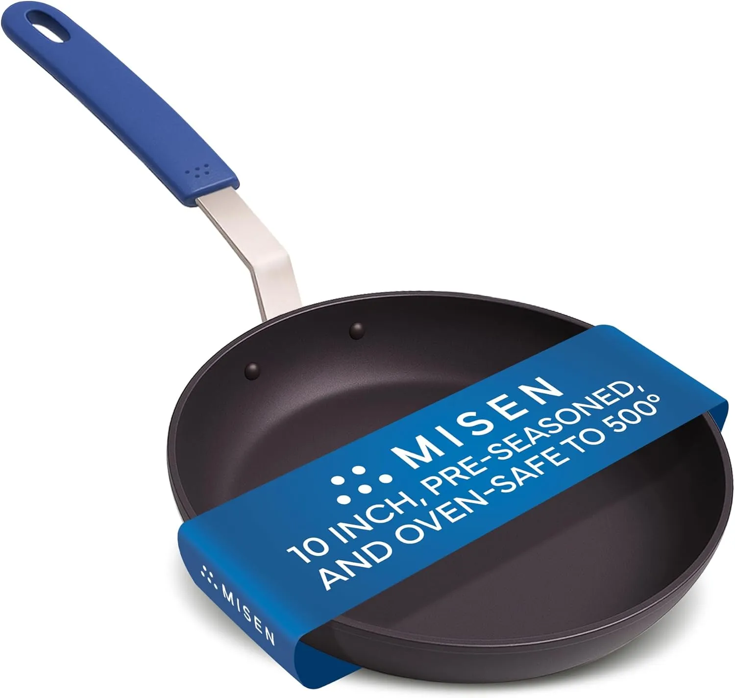 Misen 10 Inch Pre-Seasoned Carbon Steel Fry Pan – Lightweight, Naturally Nonstick Skillet for Versatile Cooking – Oven Safe to 500°F – Ideal for Searing, Sautéing, and Frying – Durable, Easy to Clean