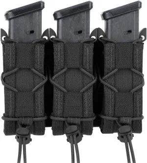 Molle Triple Tactical Magazine Holster,Universal Single Double Stack Mag Pouch for 9mm/.40 Calibers 45acp Glock S&W M&P, Sig 226/229, and Springfield 1911