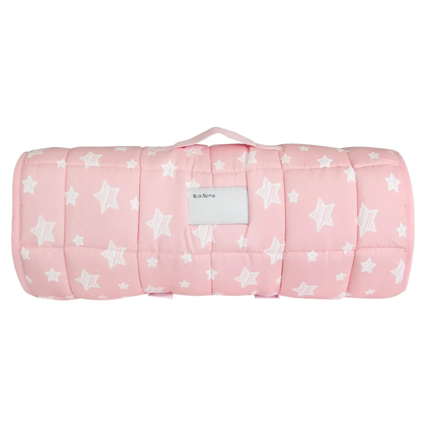 Moonsea Toddler Nap Mat Pink, with Pillow and Fleece Minky Blanket, Lightweight and Soft Perfect for Kids Preschool, Daycare, Travel Sleeping Bag for Girls, 21" x 50" Fit on a Standard Cot
