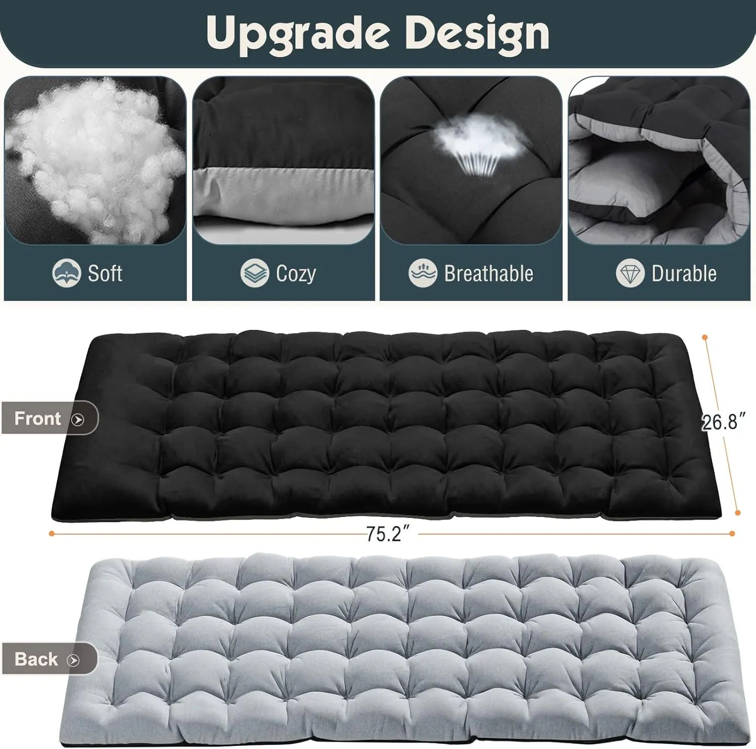 MOPHOTO Portable Folding Camping Cot with Mattress, Adjustable 5-Position Lounge Chaise Chairs Folding Bed Sleeping Cots Beds for Adults, Use for Outdoor Travel Camp Beach Patio