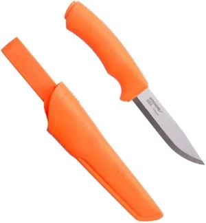 Morakniv Stainless Steel Fixed-Blade Bushcraft Knife with Sheath, Orange, 4.3 Inch