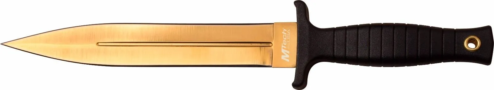 MTECH USA MT2077GD 11.25" Overall Fixed Blade with Gold Titanium Coated Blade