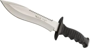MUELA 95-181 7-1/8" Fixed Blade Hunting Knife with Leather Sheath