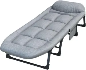 Multi-Functional Heavy Duty Camping Cot - 450lbs Capacity with Built-in Cushion and Pillow, Portable for Indoor and Outdoor Use (170CM)