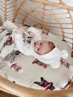 Musical Ted Muslin Cot Sheet