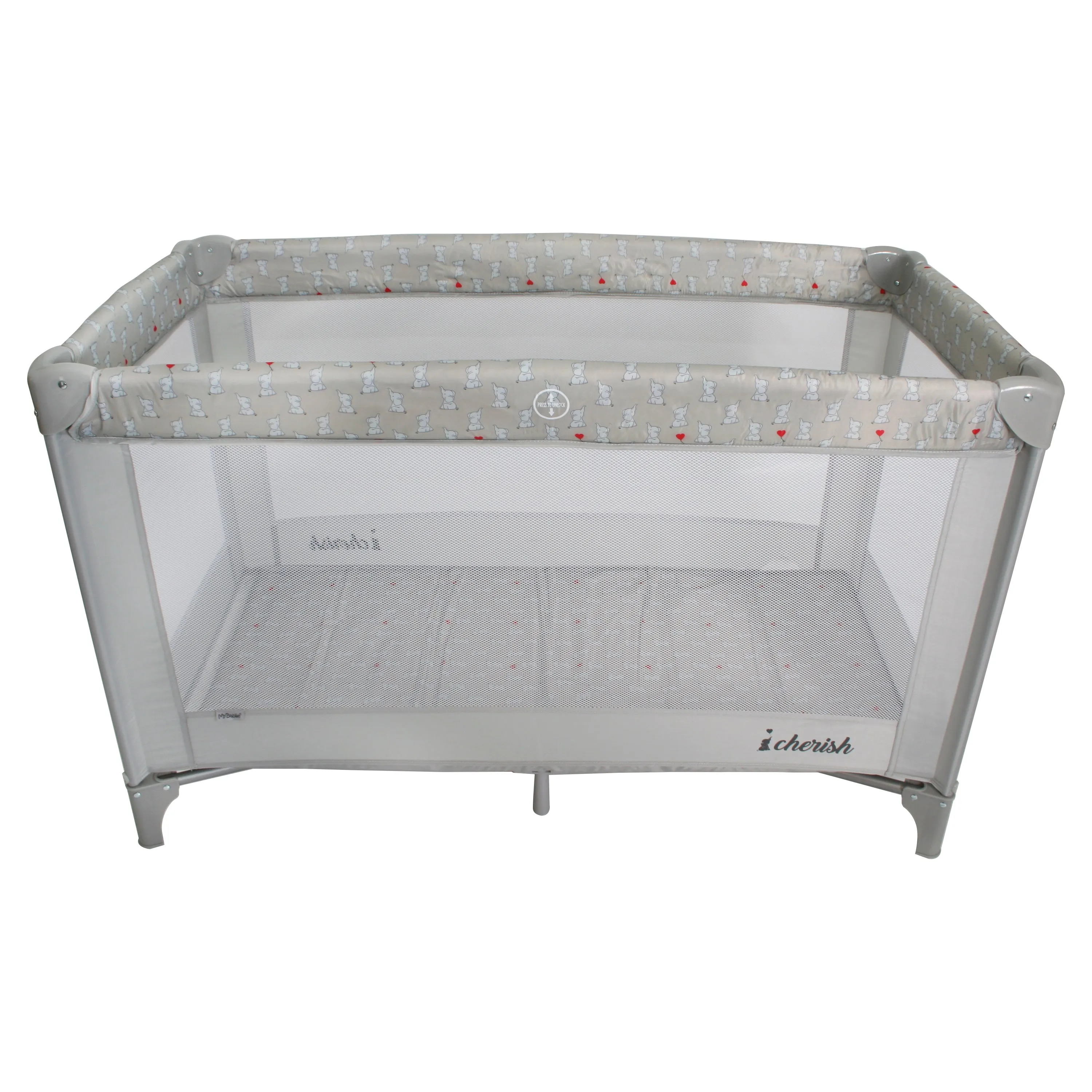 My Babiie Elephants Travel Cot