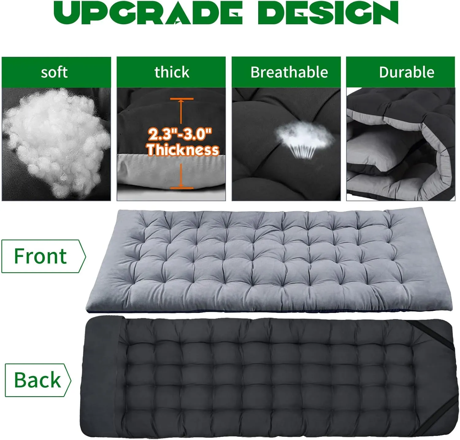 NAIZEA Folding Camping Cots for Adults, Folding Cot with Mattress Camping Bed Camp Cot Portable Military Cot, Double Layer Oxford Strong Heavy Duty Sleeping Cots with Carry Bag for Camp Office Use