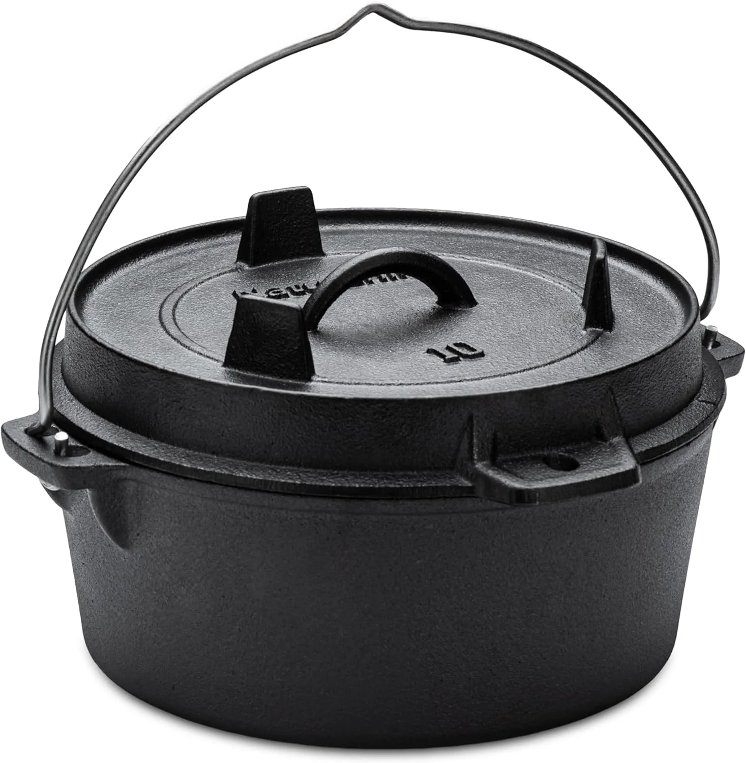 Naturehike Dutch Oven Pot with Lid-4.76 Qt Pre-Seasoned Cast Iron Dutch Oven with Storage Bag-Dual Handles-Lid Doubles as Cast Iron Grill Pan, Use in the Oven, on the Stove & Grill, over the Campfire