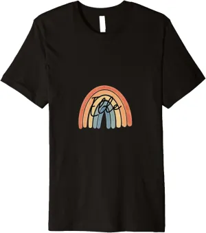 New Born Baby Elle Personalized Gift Rainbow Nursery Premium T-Shirt