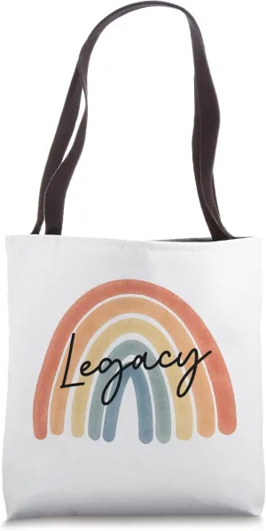 New Born Baby Legacy Personalized Gift Rainbow Nursery Tote Bag