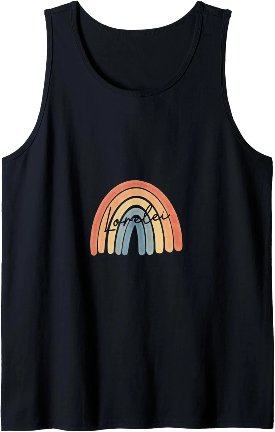 New Born Baby Lorelei Personalized Gift Rainbow Nursery Tank Top