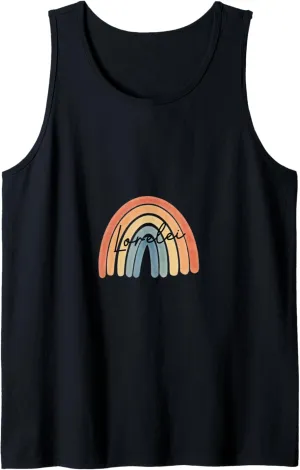 New Born Baby Lorelei Personalized Gift Rainbow Nursery Tank Top