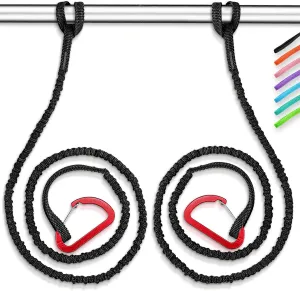 OCEANBROAD Kayak Paddle Leash Stretchable Strap Lanyard Rope for SUP Kayaking Boating Canoeing Fishing Pole Rod 4-7 Feet