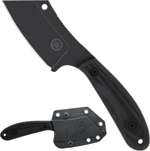 Off-Grid Knives - HOGLET EDC Fixed Blade Knife, Blackwash Blade, G10 Scales & Kydex Sheath with Scout Carry and Vertical Carry Belt Clip, Camping, Hunting, Hiking, Camp Kitchen (Blackout)