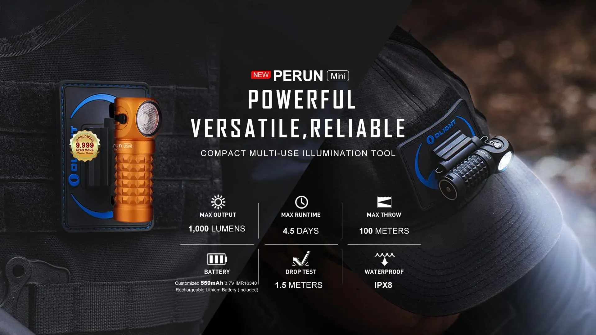 Olight Perun Mini Kit 1000 Lumens Headlamps