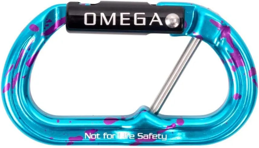 Omega Pacific Micro Raider Captive Aluminum Keylock Straightgate - Our Top Carabiner has Been Scaled Down to Create The Ultimate Accessory Connector