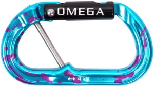 Omega Pacific Micro Raider Captive Aluminum Keylock Straightgate - Our Top Carabiner has Been Scaled Down to Create The Ultimate Accessory Connector