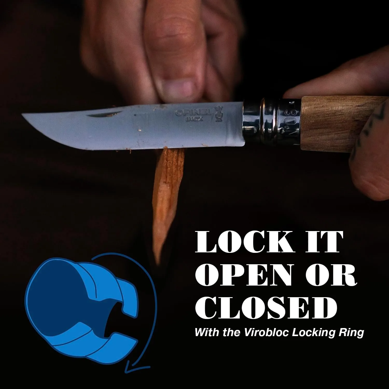OPINEL No.06-No.09 Premium Woods, Stainless Steel Folding Pocket Knife, Made in France (No.06/Walnut)