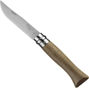 OPINEL No.06-No.09 Premium Woods, Stainless Steel Folding Pocket Knife, Made in France (No.06/Walnut)