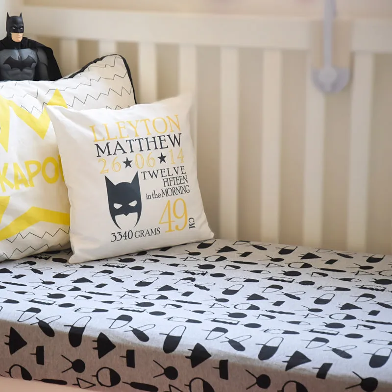 Organic Jersey Fitted Cot Sheets - Geo Jumble
