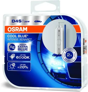 Osram 66440CBI-HCB Xenarc Cool Blue Intense D4S HID Xenon Headlight Bulb, Duo Box