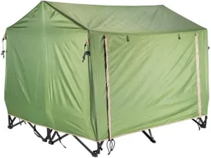 Outdoor Backpack Tent Automatic Camping Cot 4-Season Outdoor Off Ground Tent Folding for 2 Person Hiking Winter Fishing Camping Travel Night Cat Camping Tent, 200X80X126cm, Greenx2