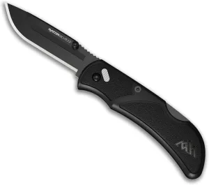 OUTDOOR EDGE Razor EDC Lite Folding Pocket Knife with Clip | Compact 2.5” Replaceable Blade Knife with RazorSafe Blades | Perfect Small Blade for Men, Women, Work & Camping (Black, 2 Black Blades)