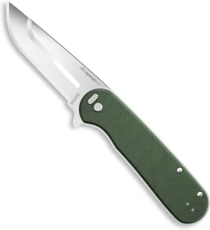 OUTDOOR EDGE Razor VX3 | Replaceable Blade EDC Folding Pocket Knife | 3" Blade, Ball Bearings, Green Micarta G-10 Stainless Steel Handle, Reversible Pocket Clip | Outdoor, Camping, Utility