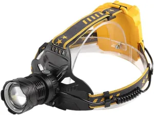 Outdoor Waterproof LED Glare Headlamp,Head Mounted Flashlight,Telescopic Zoom Long-Range Searchlight,for Hiking, Fishing,Climbing,Night Construction