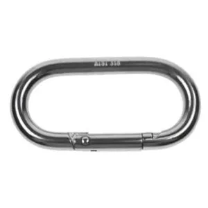 Oval Snap Hook Carabiner SS T316 - 4-3/4" Length
