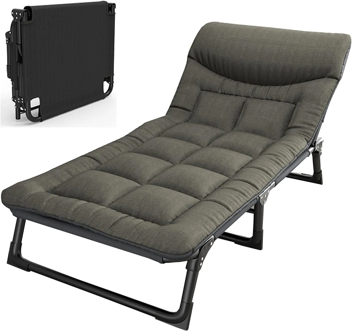Oversized Folding Camping Bed for Adults,75 * 29.5" Extra Wide, Heavy Duty Sleeping Cots, 320lbs Load Capacity, Portable Travel Camp Cots