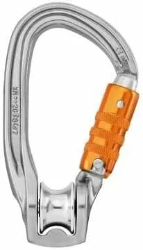 P75 Fits Petzl P75 Tl Pulley Carabiner, 3 In, Silver