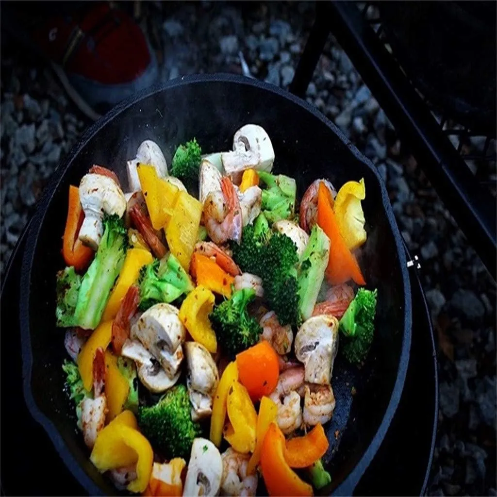 Pan Outdoor Steak Frying Camping Pan Frying Pot Iron Kitchen,Dining & Bar Cooking Utensils Holder for Stove Frying pan Pot