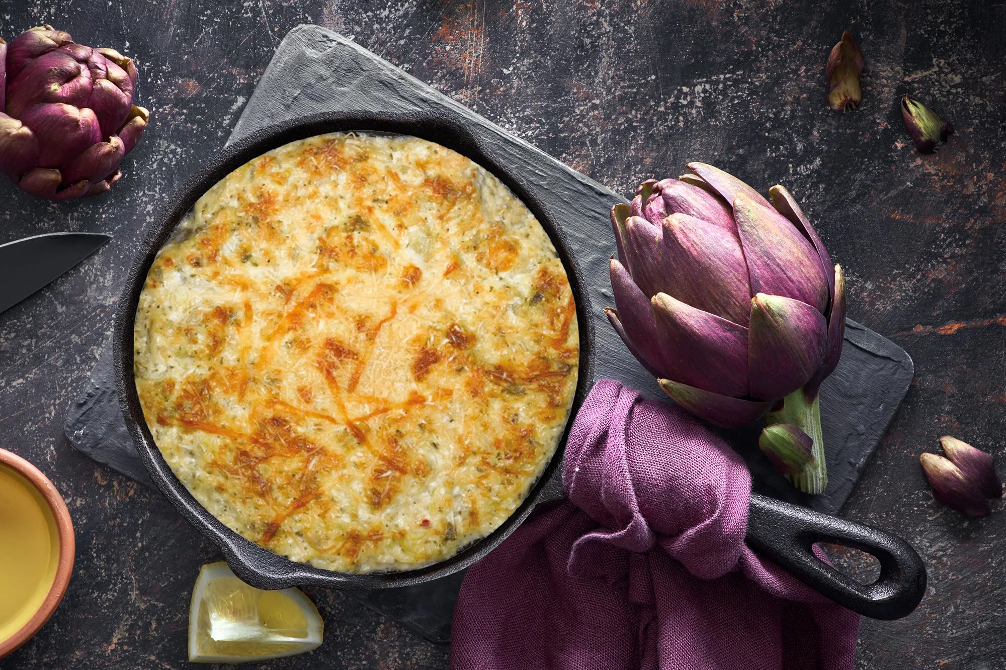 Parmesan Artichoke Dip Skillet