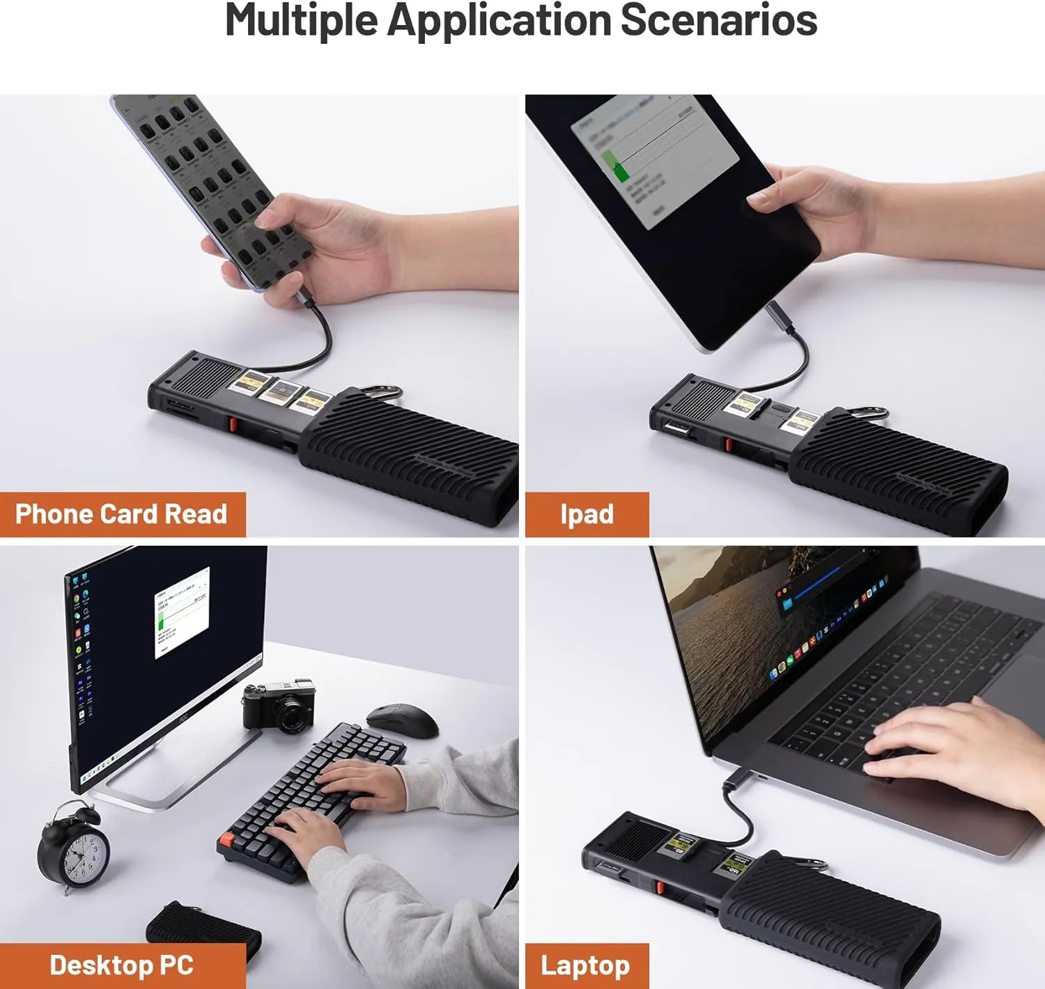 PGYTECH Createmate CFexpress Type B Card Reader Case USB 3.2 Gen 2 10Gbps SD Card Reader for Photographers