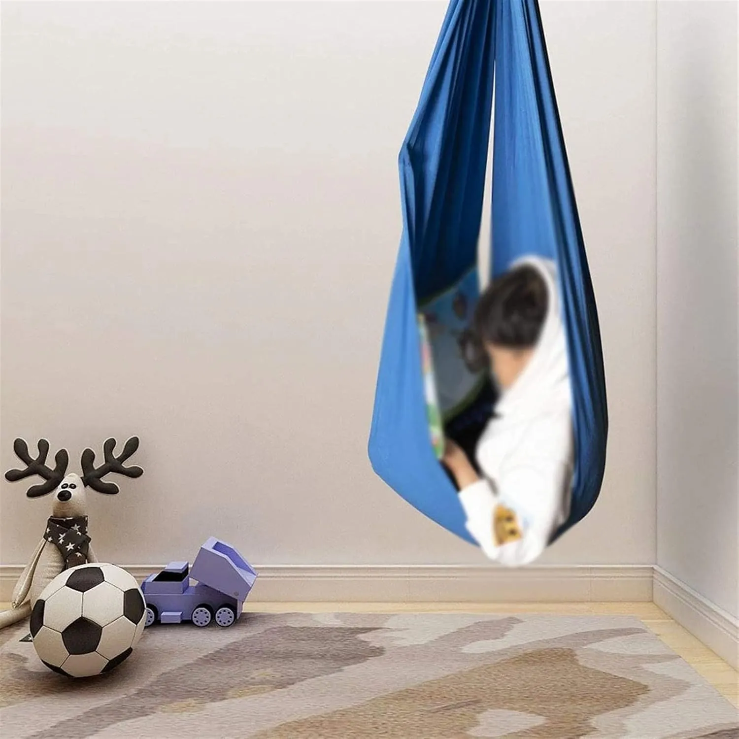 Physical Therapy Swing for Kids Autism, Adjustable Breathable Cuddle Hammock Indoor- Has A Calming Effect On Children (Hanging Hardware Included), Up to 440 Lbs (200 Kg)
