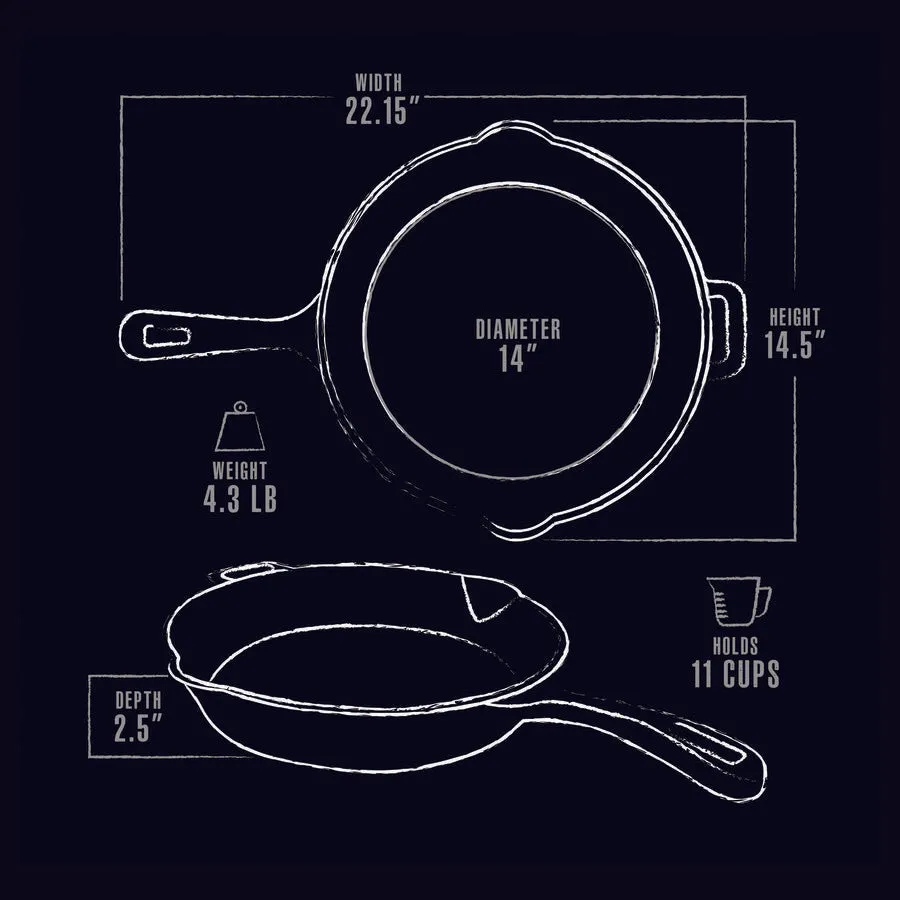 Pit Boss 14in Cast Iron Skillet