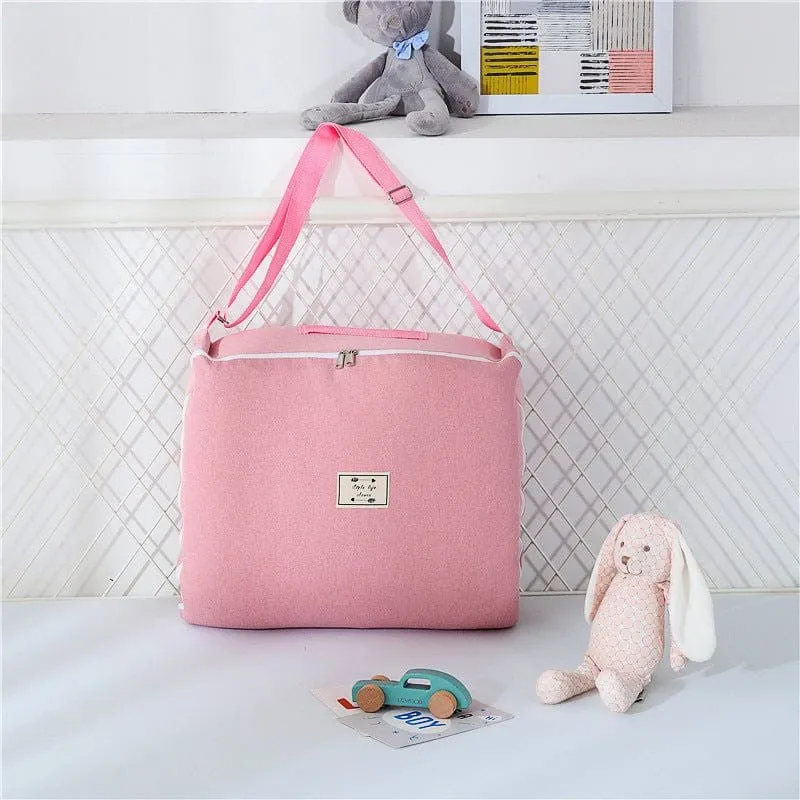 Portable Baby Nest With Pillow, Newborn Baby Lounger With Foldable Bag