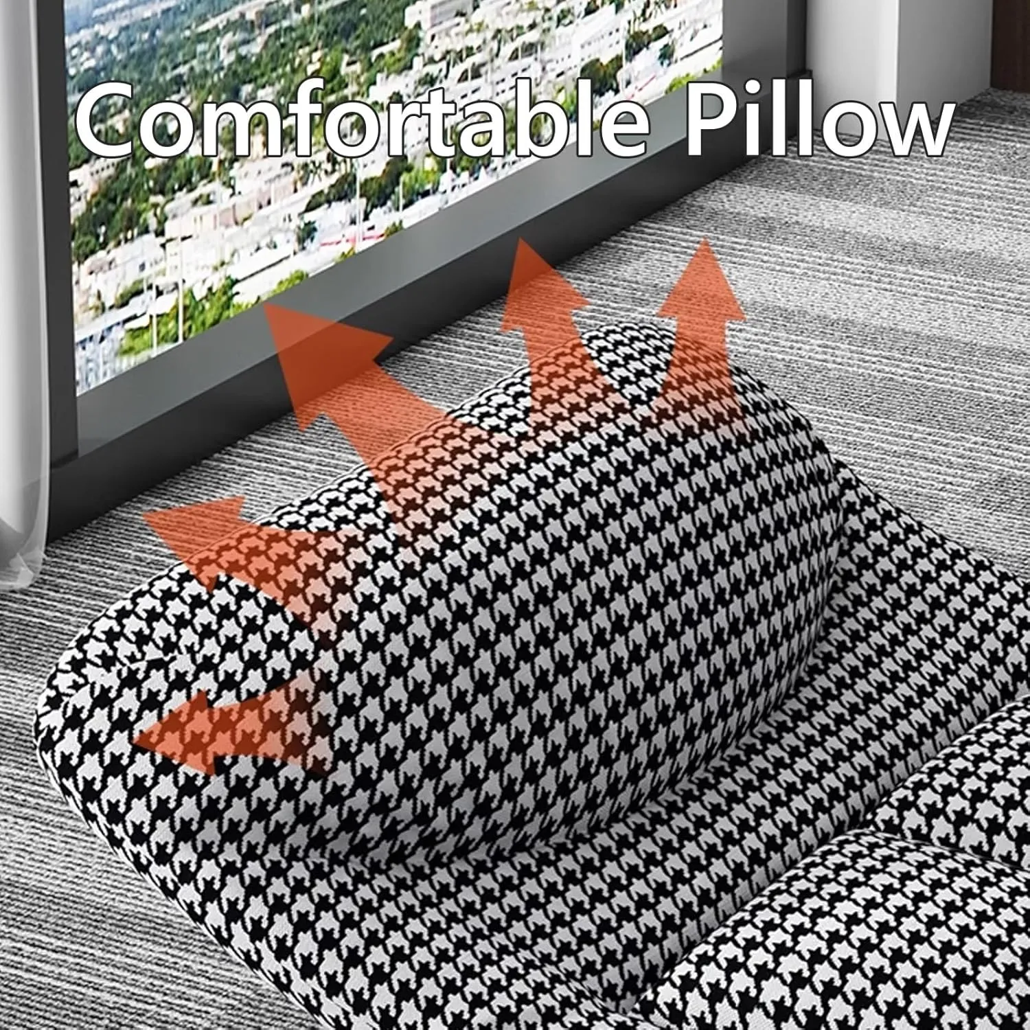 Portable Bed for Adults Queen Size, Stable Load-Bearing Comfortable Headrest PP Cotton, Folding Camping Cot, for Home Outdoor Travel