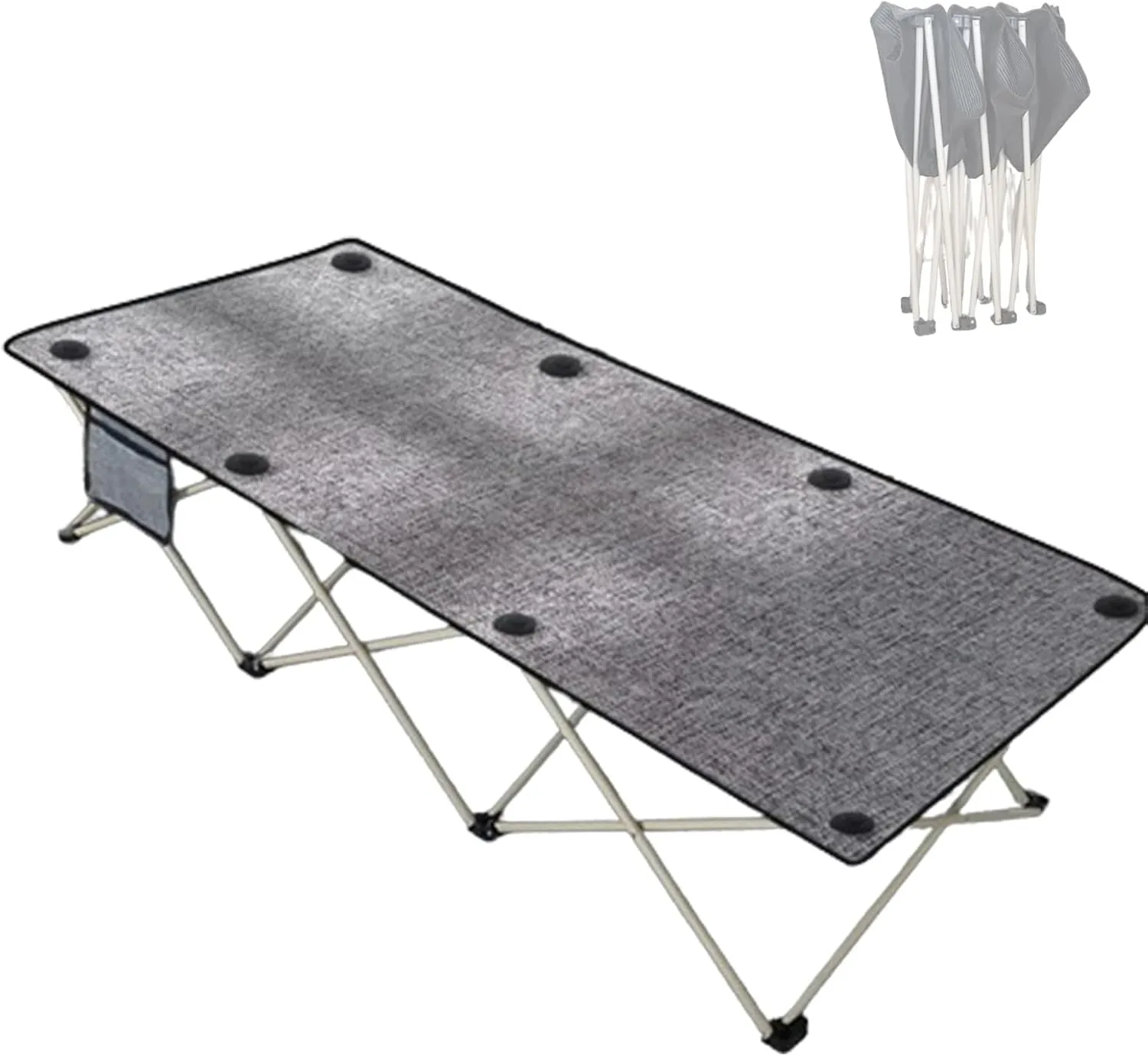 Portable Folding Adult Bed,Camping Cot Folding Camping Bed for Adults, 190 * 68cm Heavy Duty Comfortable Sleeping Cots, Sturdy Portable Rollaway Bed for Outdoor Travel Indoor Office - Load
